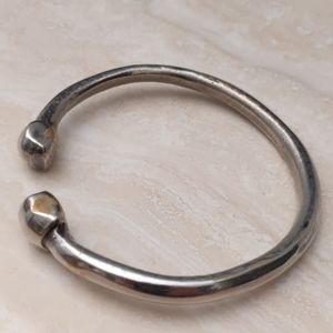 Brass (Silver plated) artisan bangle bracelet